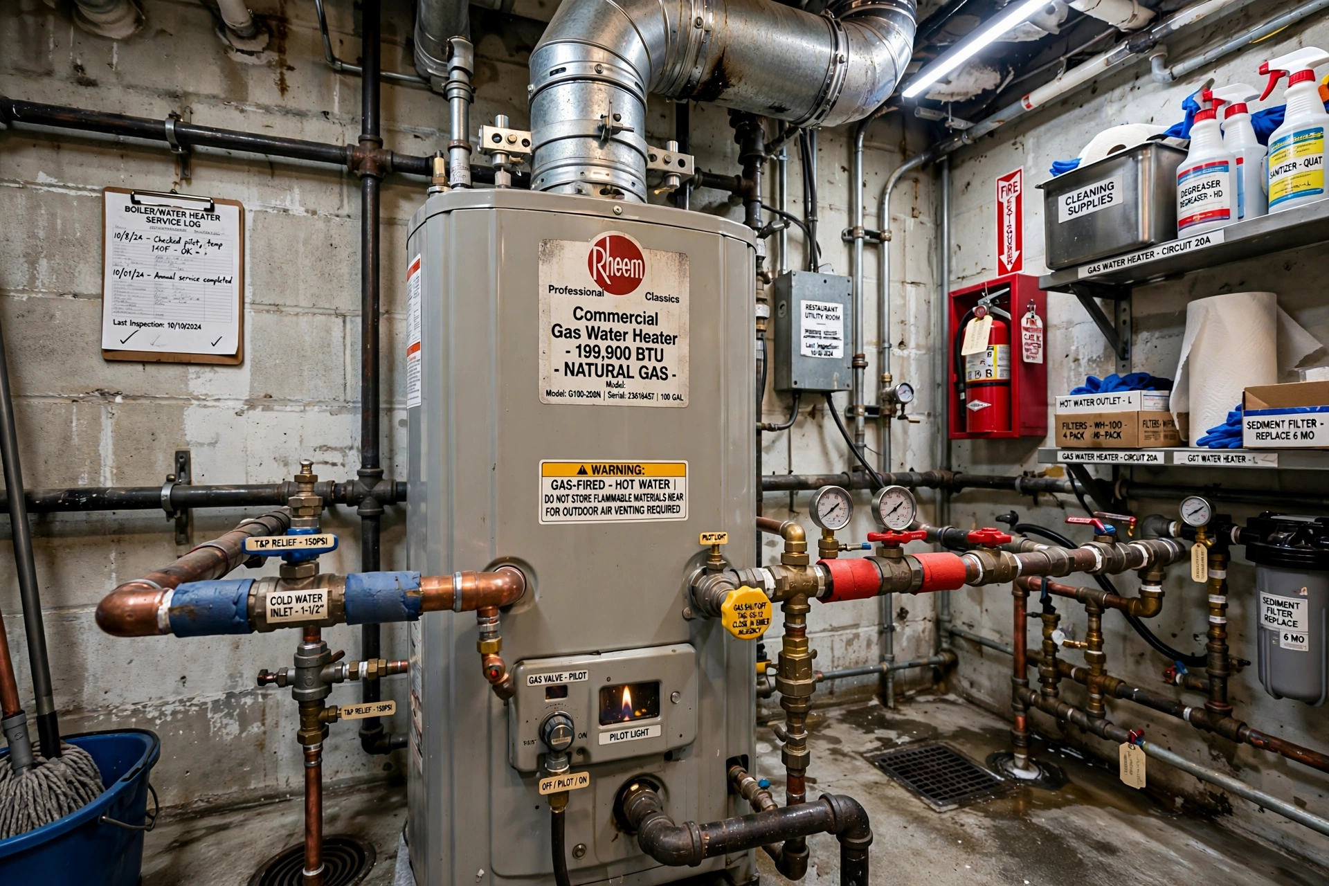 Commercial water heater system