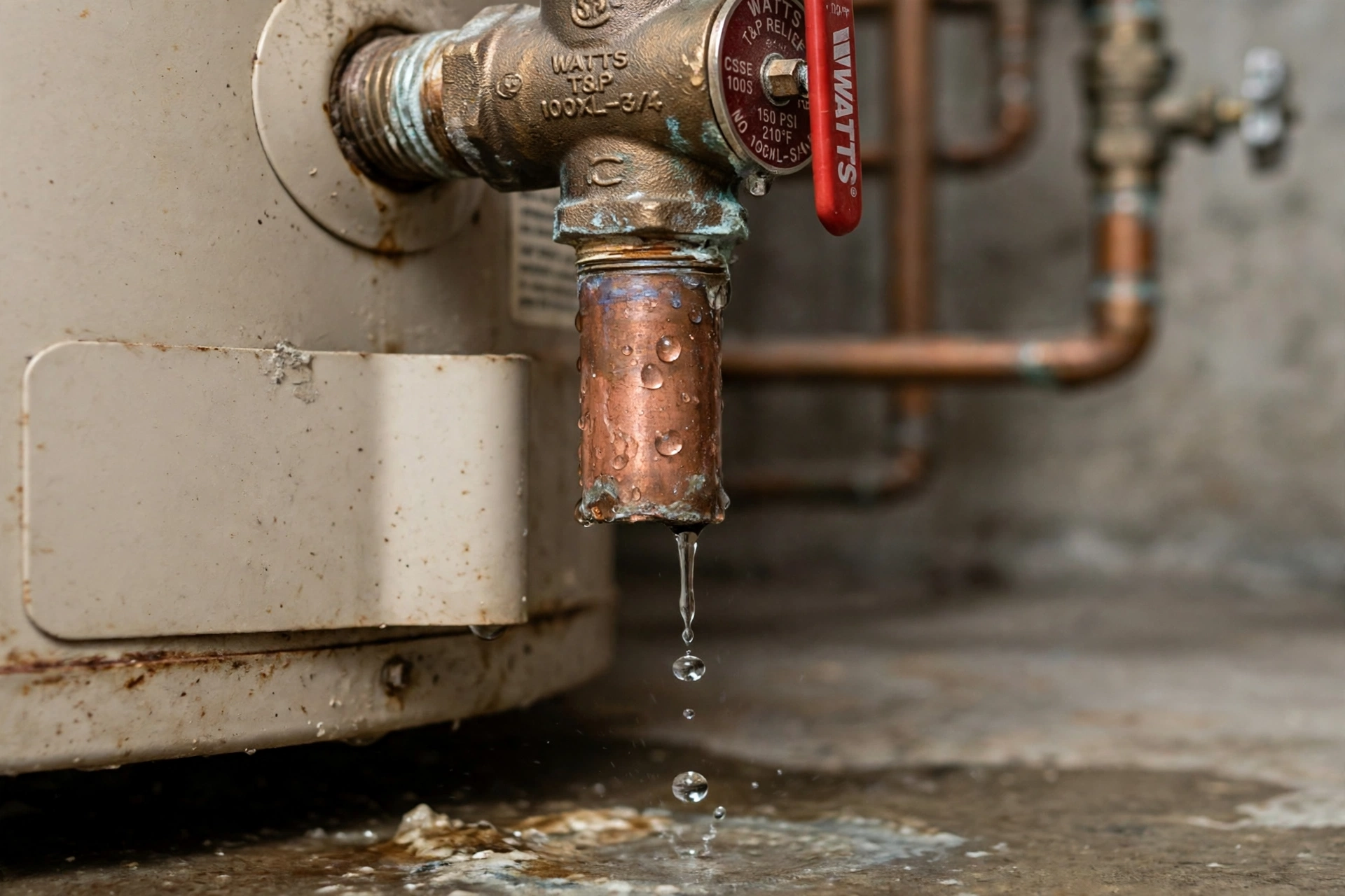 Water heater pressure relief valve